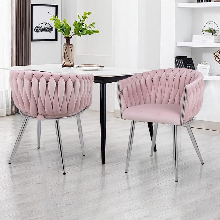 pink dining chairs